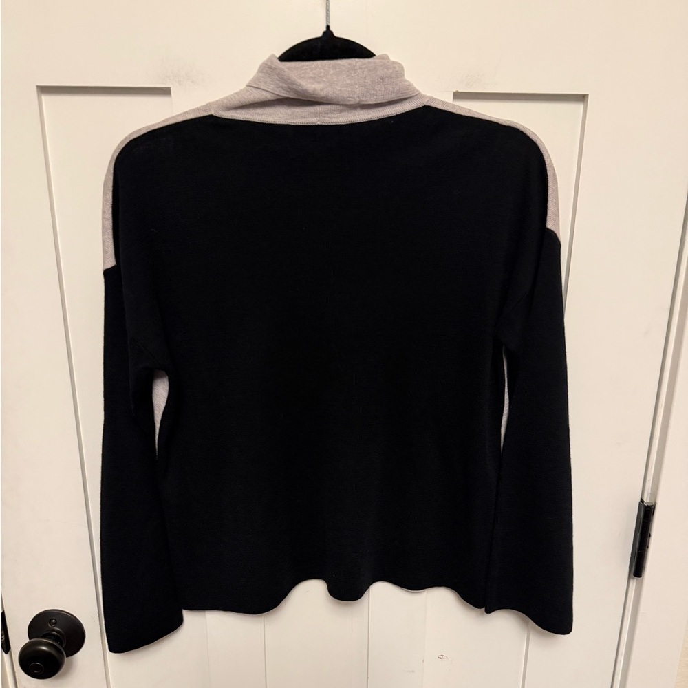 EILEEN FISHER MERINO WOOL TURTLENECK BOX CARDIGAN SWEATER XXS - Picture 6 of 10